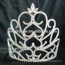 Moda tiaras acessório de cabelo alto cheio rodada representação coroa